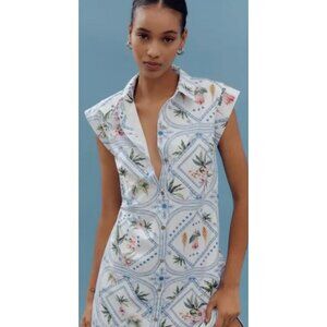 The Lillian Button-Front Midi Dress by Maeve, Size Small